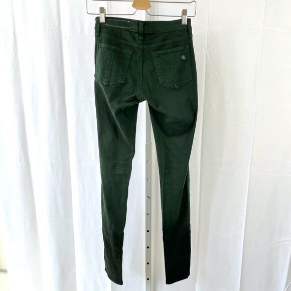 Rag & Bone 24 The Legging Skinny Jeans Jeggings Forest Ombre Green - Picture 2 of 8